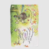 Mama Duck en haar Ducklings Golf Towel Golfhanddoek (Voorkant)