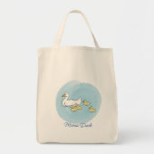 Mama Duck Gepersonaliseerde Shopping Canvas tas (Voorkant)