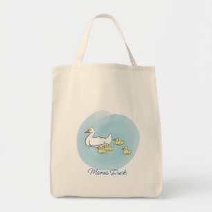 Mama Duck Gepersonaliseerde Shopping Canvas tas