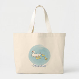 Mama Duck Gepersonaliseerde Shopping Canvas tas