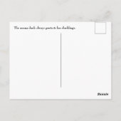 Mama Duck met Ducklings briefkaart (Achterkant)