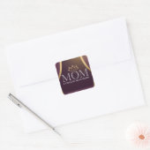 Mama een titel net boven de koningin - Elegante kr Vierkante Sticker (Envelop)