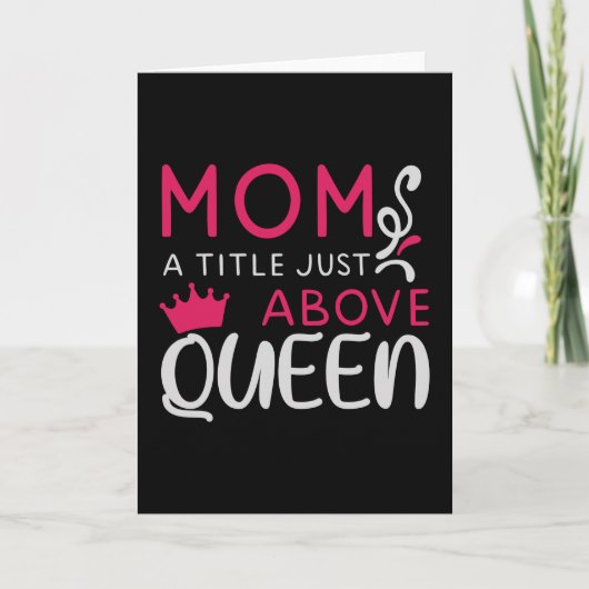 Mama, een titel net boven koningin kaart (Voorkant)