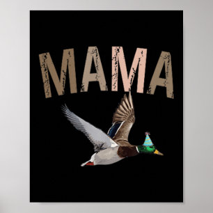 Mama Eend Jacht Eén Geluks Eend 1e Verjaardag Fami Poster