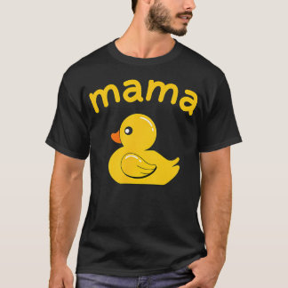 Mama Eend Verjaardag Rubber Eend Jongen Meisje Fam T-shirt
