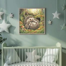 Mama Egel en Haar Baby's Peuterspeelzaal Poster