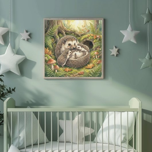 Mama Egel en Haar Baby's Peuterspeelzaal Poster