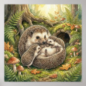 Mama Egel en Haar Baby's Peuterspeelzaal Poster (Voorkant)