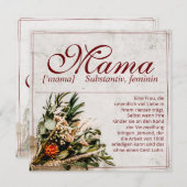Mama - einfach unersetzlich - Bouquet (Voorkant / Achterkant)