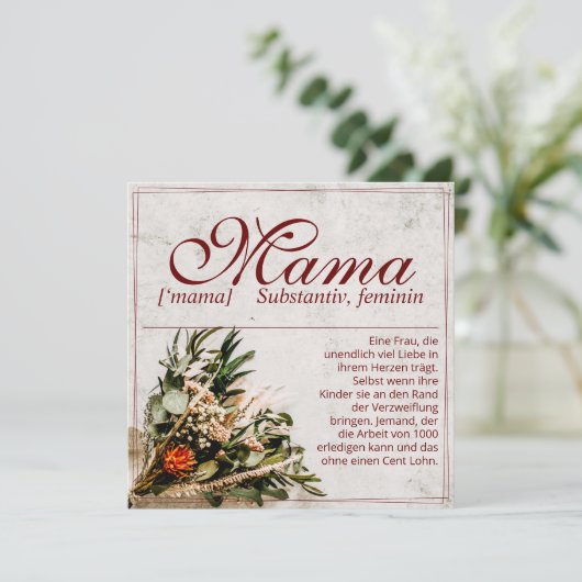 Mama - einfach unersetzlich - Bouquet (Staand voorkant)