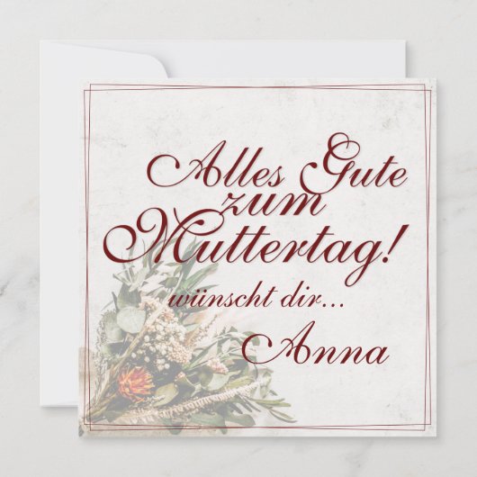 Mama - einfach unersetzlich - Bouquet (Achterkant)