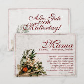 Mama - einfach unersetzlich - Bouquet (Voorkant / Achterkant)