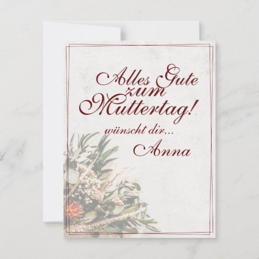 Mama - einfach unersetzlich - Bouquet (Achterkant)