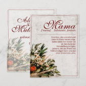 Mama - einfach unersetzlich - Bouquet (Voorkant / Achterkant)