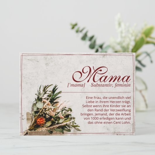 Mama - einfach unersetzlich - Bouquet (Staand voorkant)