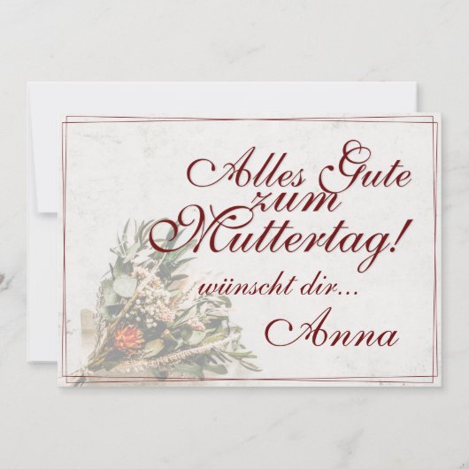 Mama - einfach unersetzlich - Bouquet (Achterkant)