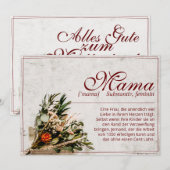 Mama - einfach unersetzlich - Bouquet (Voorkant / Achterkant)