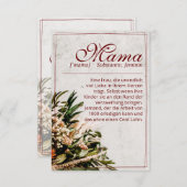 Mama - einfach unersetzlich - Bouquet (Voorkant / Achterkant)