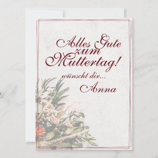 Mama - einfach unersetzlich - Bouquet (Achterkant)