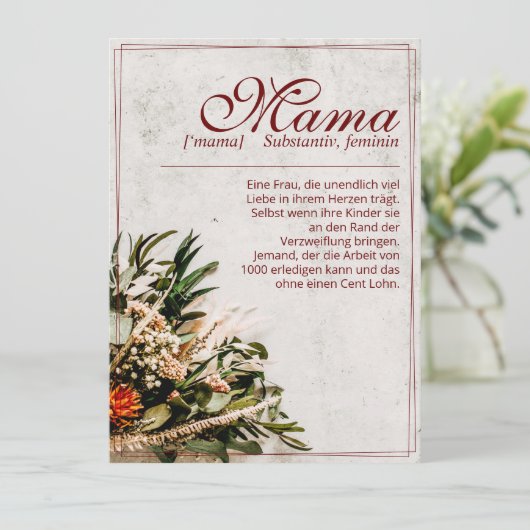 Mama - einfach unersetzlich - Bouquet (Staand voorkant)