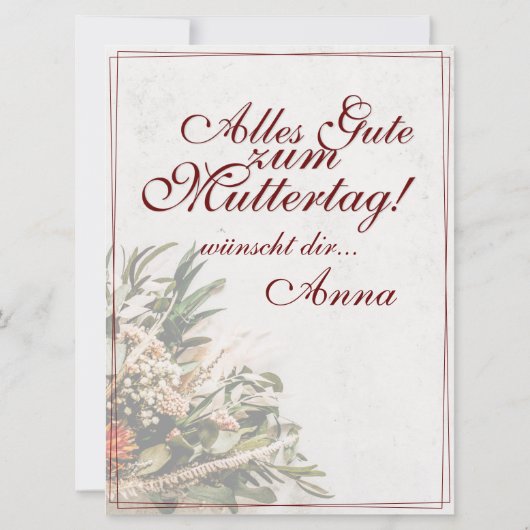 Mama - einfach unersetzlich - Bouquet (Achterkant)