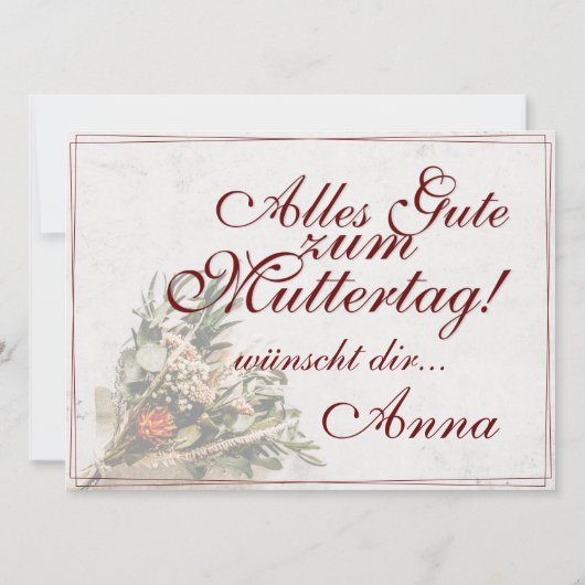 Mama - einfach unersetzlich - Bouquet (Achterkant)