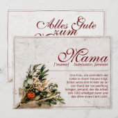 Mama - einfach unersetzlich - Bouquet (Voorkant / Achterkant)