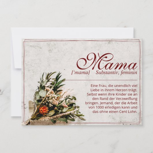 Mama - einfach unersetzlich - Bouquet (Voorkant)
