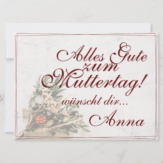 Mama - einfach unersetzlich - Bouquet (Achterkant)