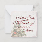 Mama - einfach unersetzlich - Bouquet Notitiekaartje (Achterkant)