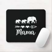 Mama Elephant 2 Bybies Kinder moeder van twee Scha Muismat (Met muis)