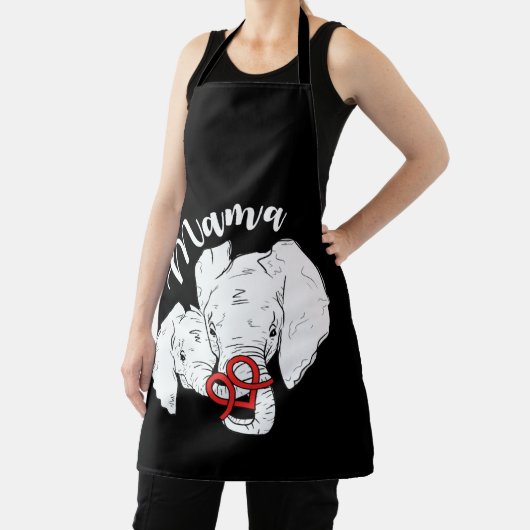 Mama Elephant Cute Moederdag Animal Schort (Insitu)
