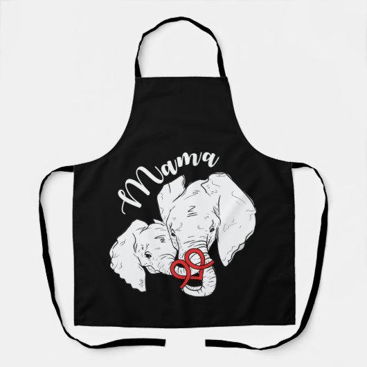 Mama Elephant Cute Moederdag Animal Schort (Voorkant)