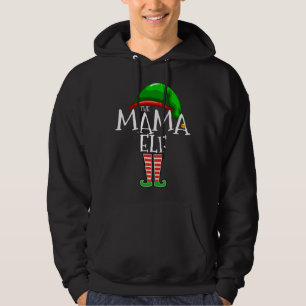 Mama Elf Familie komt overeen met kerstcadeau oma Hoodie