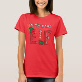 Mama Elf Family Matching Christmas Pajamas T-shirt (Voorkant)