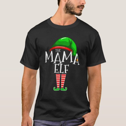 Mama Elf Family Matching Group kerstcadeau Gran T-shirt (Voorkant)