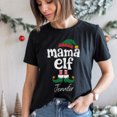 Mama Elf Funny Elf Matching Christmas Gift T-shirt