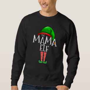 Mama Elf Gezinsmatching Groep Kerstmis Moeder Trui