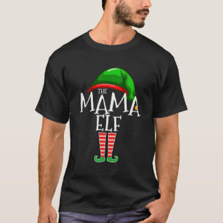 Mama Elf Groep Matching Familie Kerstcadeau Mam T-shirt