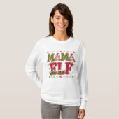 Mama Elf Kerstmis T-shirt (Voorkant volledig)