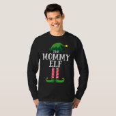 mama elf matching familie groep kerstfeest t-shirt (Voorkant volledig)