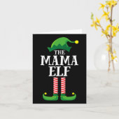 Mama Elf Matching Familiegroep Kerstfeest Mama Kaart (Gele Bloem)