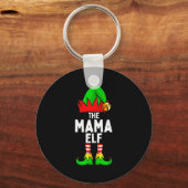 Mama Elf Matching Family Christmas Women Sleutelhanger (Voorkant)