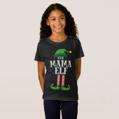Mama Elf Matching Family Group Kerstparty Mam T-shirt (Voorkant volledig)