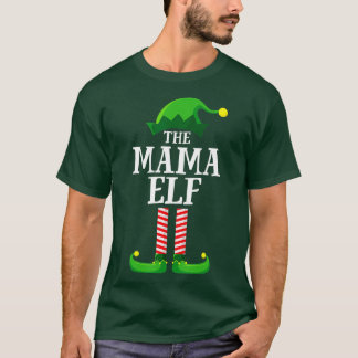 Mama Elf Matching Family Group Kerstparty Mam T-shirt