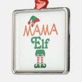 Mama Elf Metalen Ornament (Links)