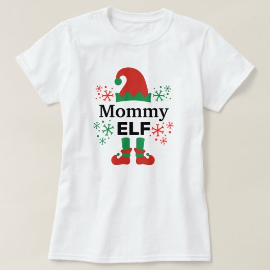 Mama Elf Vrouwen Wit T-shirt (Design voorkant)