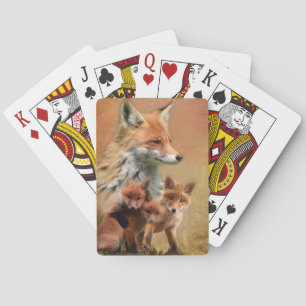 Mama en Babies Fox Pokerkaarten