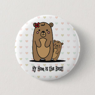 Mama en Baby Beer Beste Button van mama