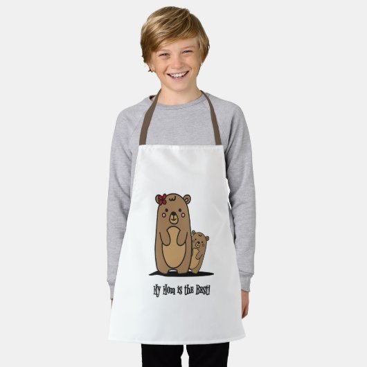 Mama en Baby Beer | Beste Moeder Schort (Gedragen)